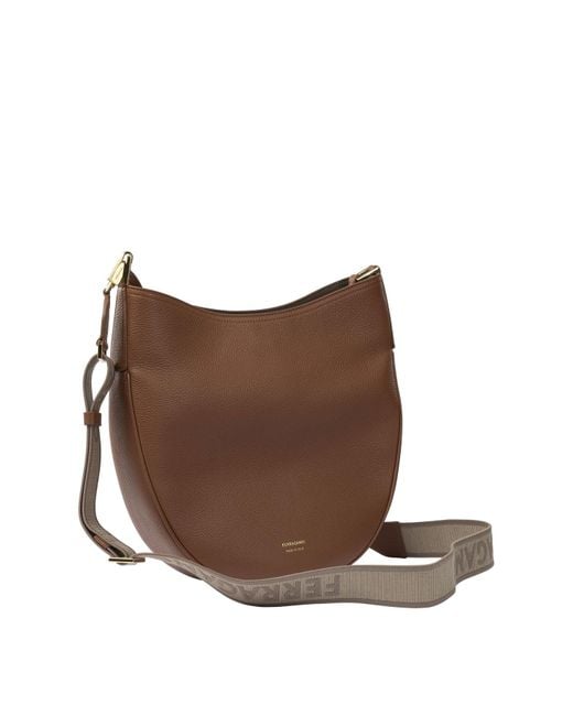 Leather Hobo Bag Borse A Tracolla Marrone-Donna di Ferragamo in Brown