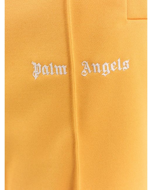 Pantalone Jogging Classic Logo di Palm Angels in Yellow da Uomo