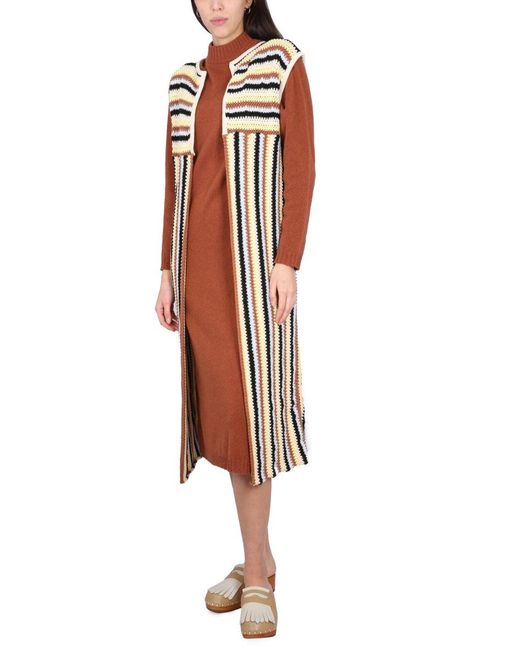 Alysi Red Long Vest