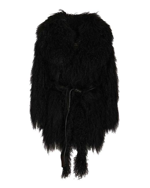 Numerootto Black Mongolian Coat Coats
