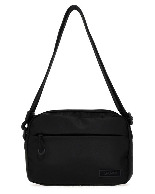 Ganni Black Camera Bag Crossbody Bag