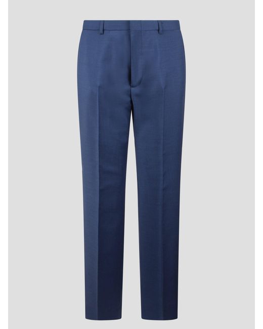 Gucci Blue Wool Mohair Trousers for men