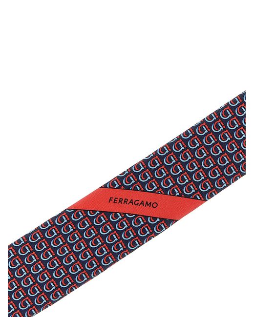 Gancini Cravatte Multicolor di Ferragamo in Purple da Uomo