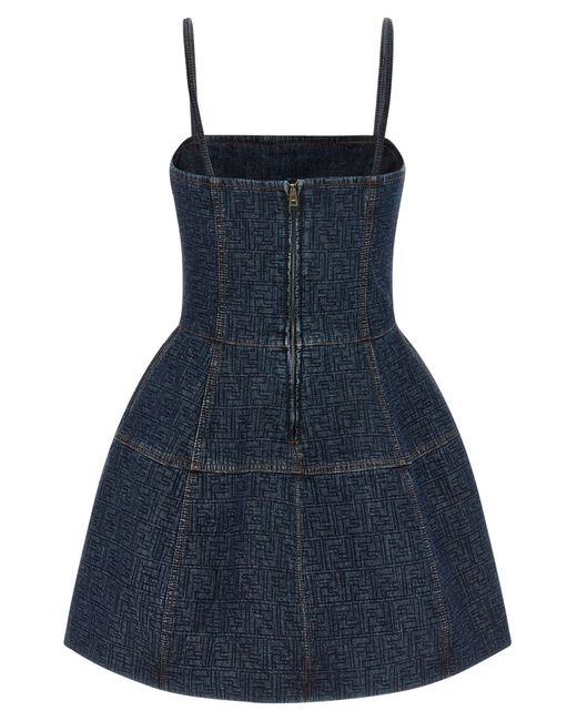 Fendi Ff Dresses Blue