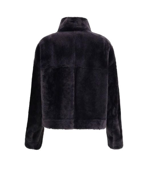 Brunello Cucinelli Black Shearling Jacket