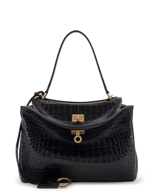 Balenciaga Black Rodeo Small Leather Handbag