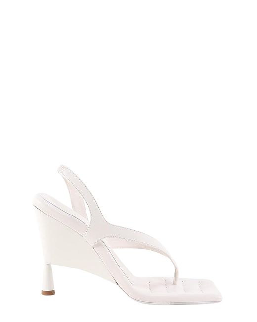 GIA RHW White Leather Sandals