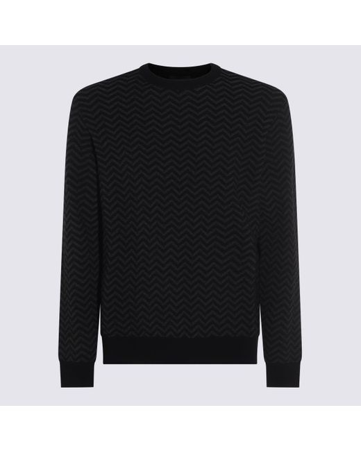 Sweaters Blacks And Greys-Uomo di Giorgio Armani da Uomo