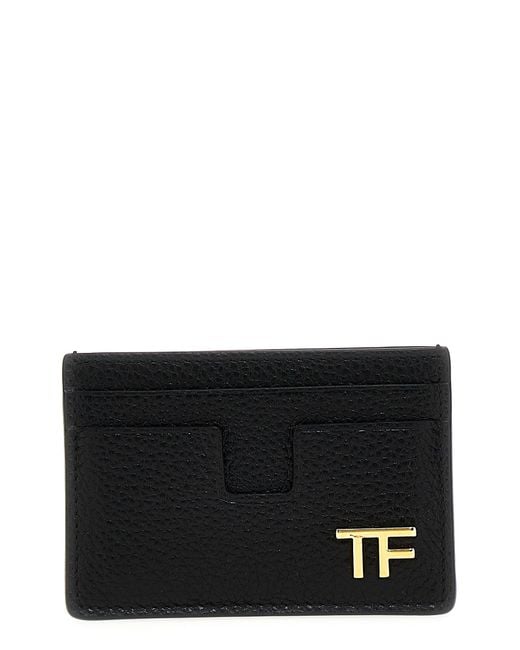 Tom Ford Black Logo Card Holder Wallets, Card Holders for men