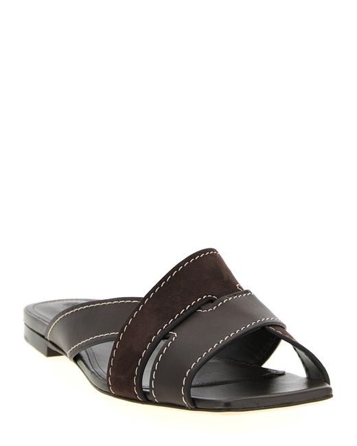Tod's Black Weaved Sandals