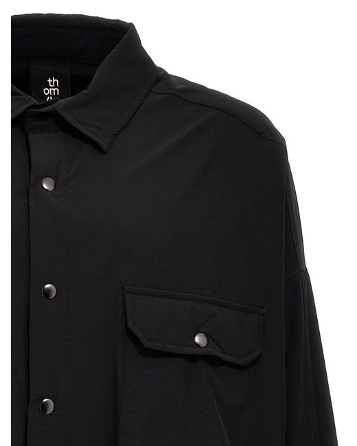 Thom Krom Black Tech Fabric Shirt Shirt, Blouse for men