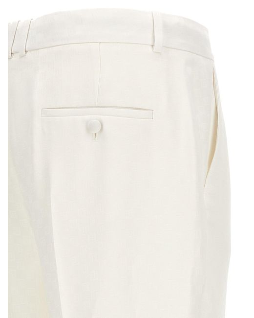 Monogramma Pantaloni Bianco di Balmain in White da Uomo