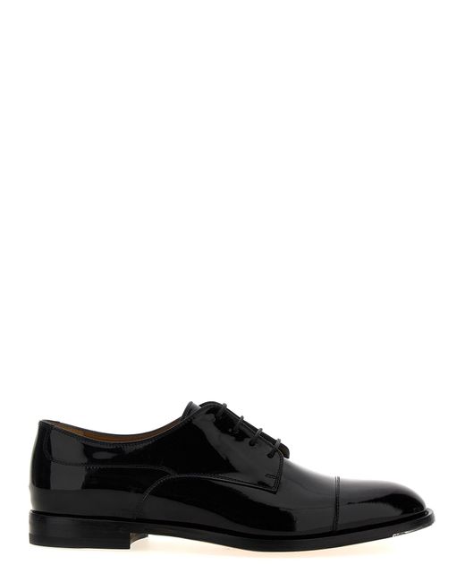 Gucci Black Patent Leather Lace-Up Shoes for men