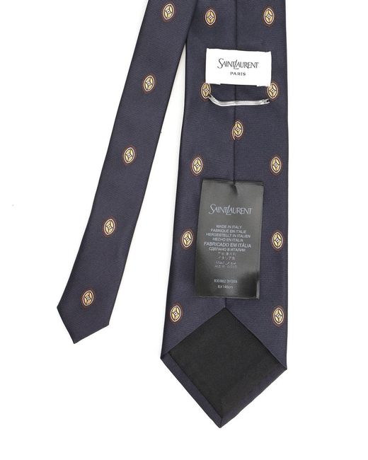 Saint Laurent Blue Wide Tie Ties And Bow Ties for men