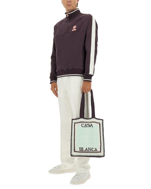 "Laurel" Sweatshirt-Uomo di Casablanca in Purple da Uomo