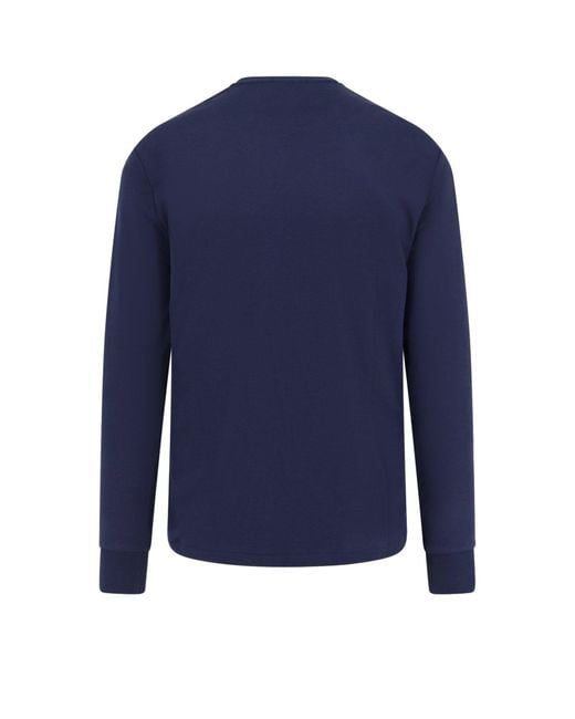 Polo Ralph Lauren Blue Cotton T-Shirt With Logo Embroidery for men
