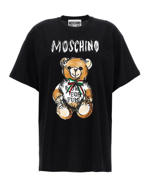 Moschino Teddy Bear T-shirt in Black | Lyst