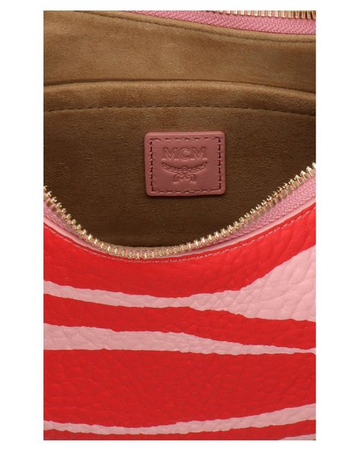 MCM Red Aren Mini Shoulder Bag