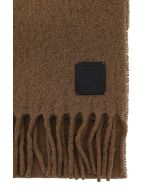 Totême  Brown Toteme Brushed Wool Scarf