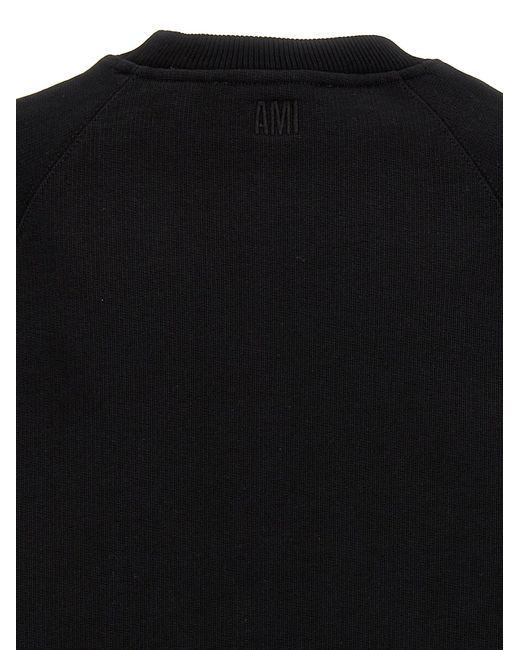 AMI Black Ami De Coeur Sweatshirt for men