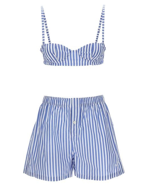 Philosophy Blue Bra + Short Set
