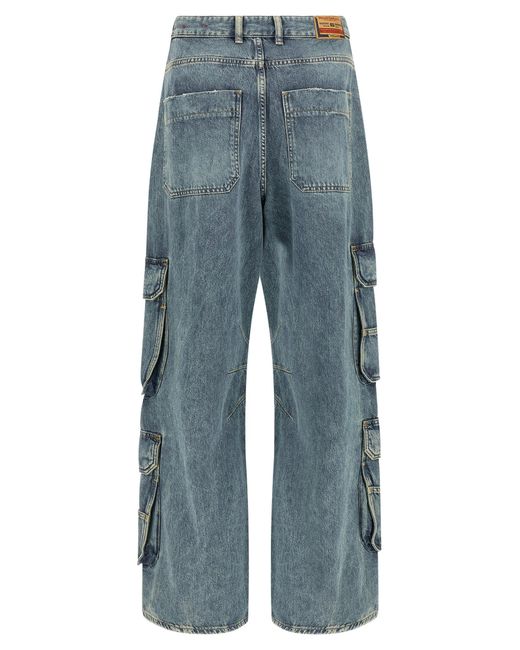 D-Sire-Cargo-D Jeans Celeste-Donna di DIESEL in Blue