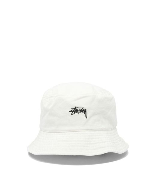 Stussy Stock Bucket Hat Hats White for men