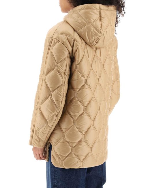 Ganni Natural Hooded Quilted Jacket