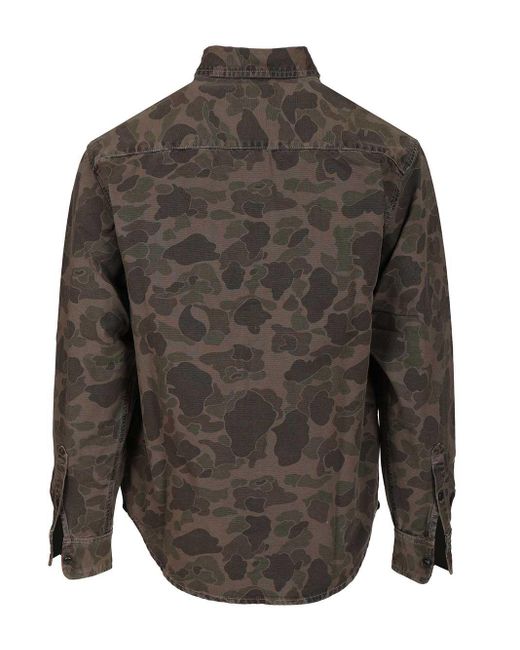 Carhartt Gray L/S Duck Casual Camouflage for men