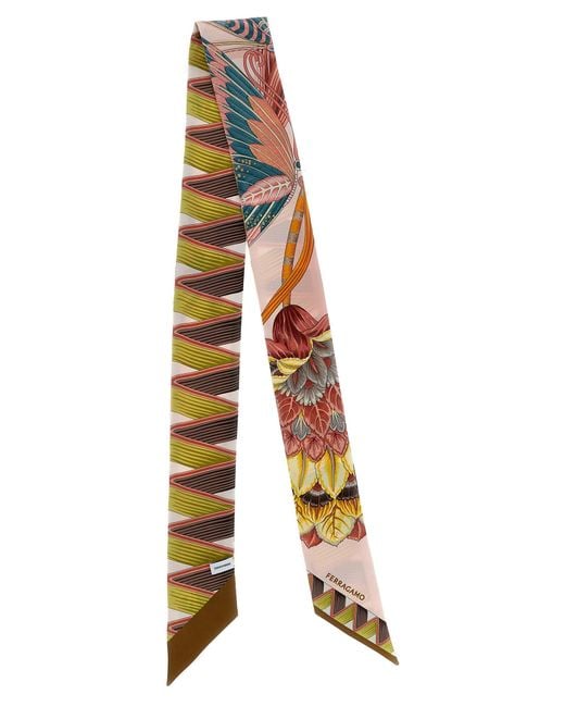 Ferragamo Metallic Bandeau 'Giada' Print
