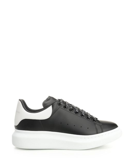 Alexander McQueen Black Larry Leather Sneakers for men