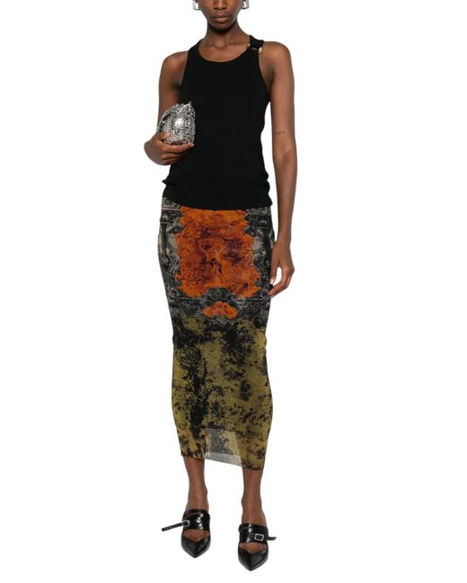 Jean Paul Gaultier Black Cotton Tank Top