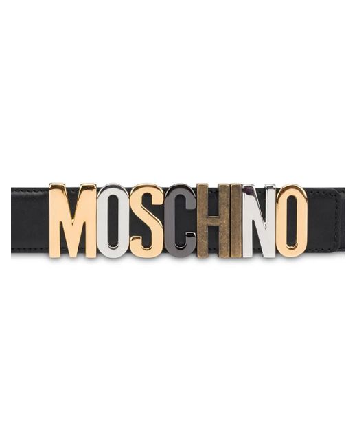 Moschino Black Belt With Application