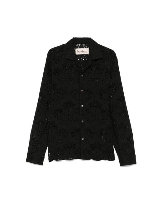 BAZISZT Black Cotton Shirts for men