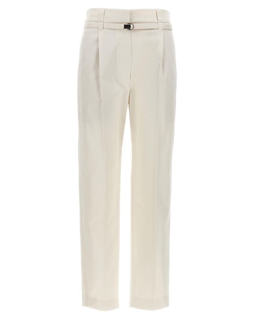 With Front Pleats Pantaloni Bianco di Brunello Cucinelli in White