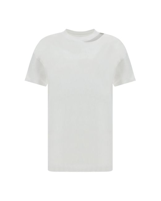 T-Shirt di MM6 by Maison Martin Margiela in White