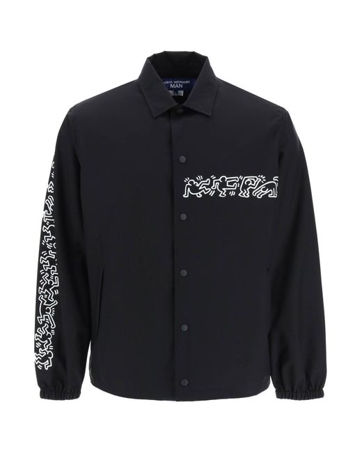 Junya Watanabe Black Keith Haring Overshirt Jacket for men