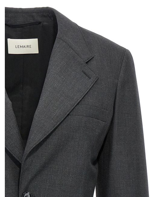 Lemaire Black Single-breasted Blazer Blazer And Suits