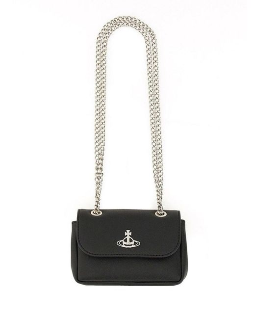 Vivienne Westwood White Borsa Con Catena Small