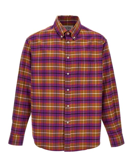 LC23 Red Check Flannel Shirt for men