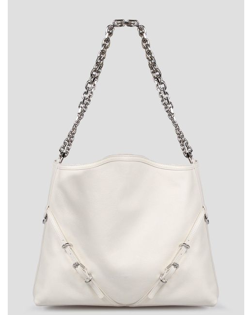Medium voyou chain bag di Givenchy in Natural
