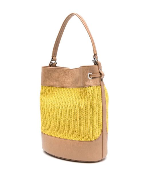 Zanellato Yellow Mondà Vimini Small Bucket Bag