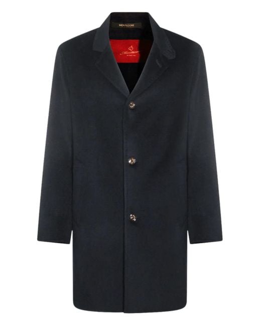 Montecore Black Buttoned Coat for men