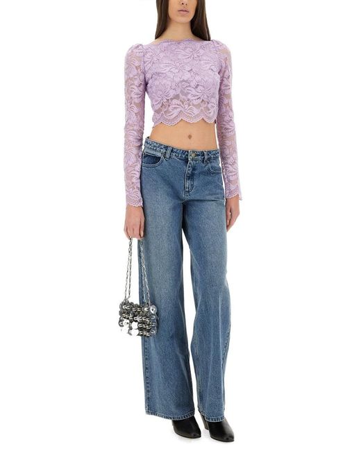 Lace Top-Donna di Rabanne in Purple