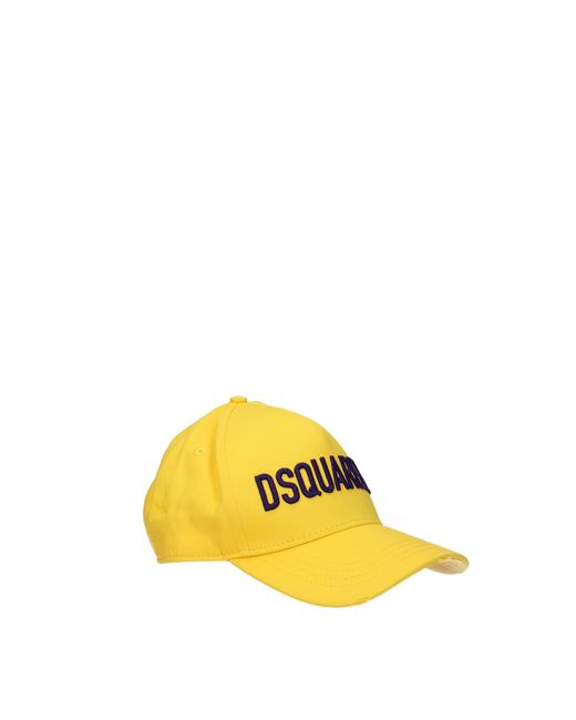 DSquared² Yellow Hats Technicolour Cotton Violet for men