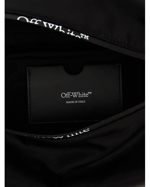 Off-White c/o Virgil Abloh Black Logo Fanny Pack Crossbody Bags for men
