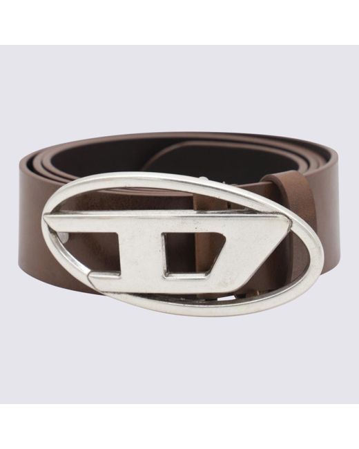 Belts Marrone-Uomo di DIESEL in Metallic da Uomo