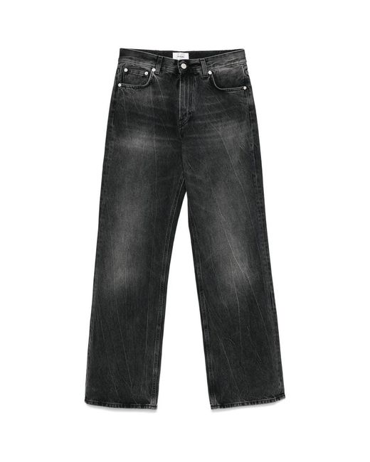 Haikure Gray Denim Straight-Leg Jeans