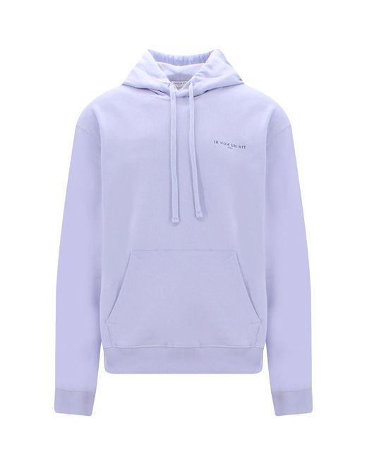 Ih Nom Uh Nit Purple Cotton Sweatshirt With Printed Logo On The Front for men