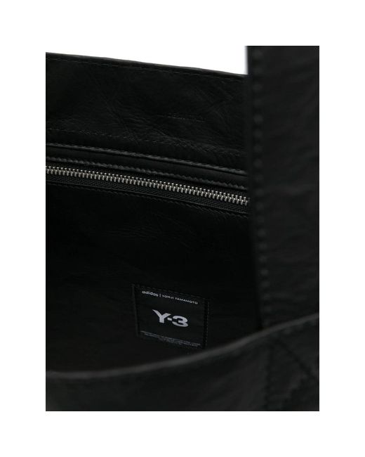 Y-3 Black Polyester Tote Bags for men